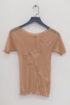 BASERANGE cotton T-shirt France BAS-TOGE-CG-SP24-FENTUO pink camel(TOGE-CG-000)